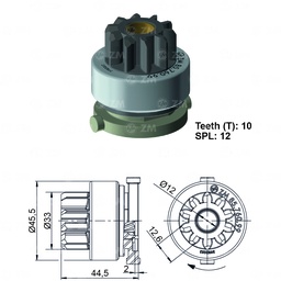 [858576099] BENDIX FORD LOBO= 1192 CON PIÑON GRUESO T-10