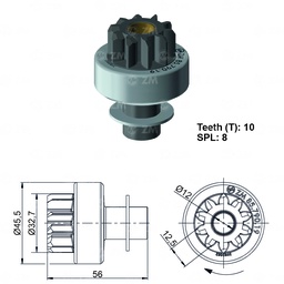 [858579019] BENDIX NISSAN FRONTIER SENTRA T-10 G31.80 L56 SPL8 ID12.06 D46.05