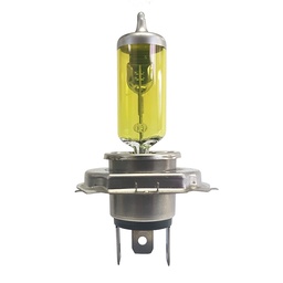 [28GL168] BOMBILLO HALOGENO H4 P43T-38 12V FARO AMARILLO CAJA UNIDAD