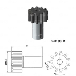 [858590103] PIÑON IVECO FERGUSON CASE FORD L61.10 11D