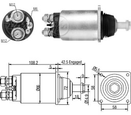 [02ZM-831] AUTOMATICO MERCEDES BENZ MOTOR OH 449 TRANSMILENIO JE 12V