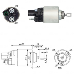 [02ZM-6382] AUTOMATICO TOYOTA VIGO CON GUIA EN BASE EMBOLO 12V