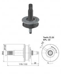 [858579022] BENDIX RELACIONADO MITSUBISHI CANTER SIN PIÑON 20D 119MM