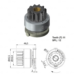 [858576014] BENDIX MAZDA 3 11D PIÑ 34.4MM L 46.6