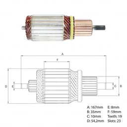 [438342110] INDUCIDO ARRANQUE TOYOTA HILUX LAND CRUISER HYSTER EQUIPO INDUCTRIAL.