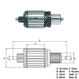 [438381801] INDUCIDO 29MT MERCEDES BENZ ATEGO 1016 TIPO DELCO RELACIONADO 5.4KW 24V 12ESTRIAS