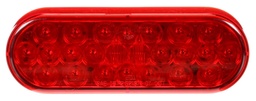 [TL-006050] LÁMPARA OVALADA 6" ROJA 24 LEDS 12V CONECTOR PL3 NO INCLUIDO