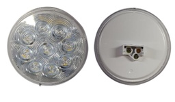 [PT-M826C-9] LUZ LED REDONDA 4″ 12-24V BLANCA REVERSA 9 DIODOS PARA CONECTOR PL3 NO INLCUIDO