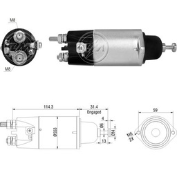 [02ZM-1898] AUTOMATICO MITSUBISHI FUSO 12V FD42 CON OREJAS PUNTILLA