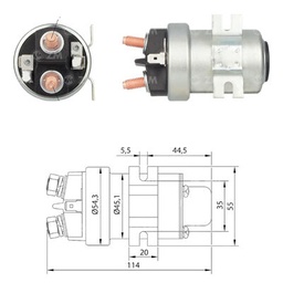 [02ZM-404] AUTOMATICO FORD TODOS METALICO 24V