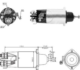 [02ZM-6898] AUTOMATICO HITACHI ISUZU EXCAVADORAS 6HK1 ZX350 FOTON 24V 29071 371X29071