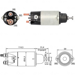 [02ZM-898] AUTOMATICO MITSUBISHI FUSO CANTER CATERPILLAR 320 24V CON OREJAS FD42