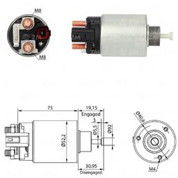 [02ZM-9860] AUTOMATICO HYUNDAI AZERA 3.3 3.8 KIA SORENTO 3.5 SPORTAGE PG260E 12V TIPO DELCO 36120-
