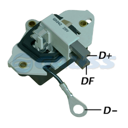 [07GA042] REGULADOR SCANIA CABLE MASA 24 105 CON ESCOBILLAS TIPO BOSCH (GA1547-GA1973)
