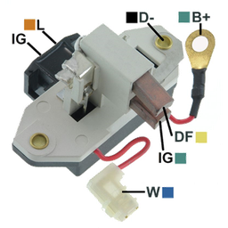 [07GA306] ﻿REGULADOR RENAULT CLIO R19 R9 12 90 2 CABLES 2 IG-L TIPO BOSCH (GA1923)﻿