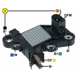 [07GA343] REGULADOR VW VOLKSWAGEN GOL CROSSFOX >2008 12 CONECTOR VERTICAL 2 DFM-L TIPO BOSCH (GA1416)