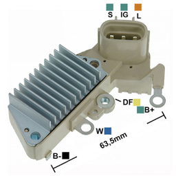 [07GA820] REGULADOR TOYOTA CAMRY CORONA 12 70 CONECTOR OVALADO 3 S-IG-L TIPO NIPPONDENSO