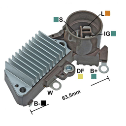 [07GA831] REGULADOR TOYOTA MR2 CELICA 12 100 CONECTOR REDONDO 3 S-IG-L TIPO NIPPONDENSO