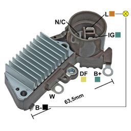 [07GA832] REGULADOR TOYOTA HONDA SUZUKI 12 CONECTOR REDONDO 3 N C-IG-L TIPO NIPPONDENSO