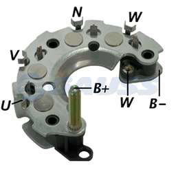 [07GA1300] RECTIFICADOR FIAT PALIO LAND ROVER 95AMP 8X35A AVALANCHE (ZENER) 111MM TIPO MAGNETI MARELLI