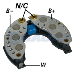 [07GA1452] RECTIFICADOR PARIS RHONE RENAULT R-9 (+ -) 85AMP 6X35A TIPO VALEO