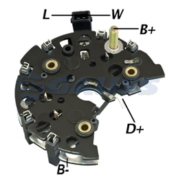 [07GA1734] RECTIFICADOR AUDI SKODA OCTAVIA VW VOLKSWAGEN GOLF VOLKSWAGEN GOL 120AMP 6X50A AVALANCHE (ZENER) TRIDIODO Y CAPACITOR (GA223) TIPO BOSCH