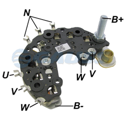 [07GA1807] RECTIFICADOR RENAULT SANDERO CLIO MEGANE KANGOO 85AMP 6X35A AVALANCHE (ZENER) (GA984) TIPO VALEO