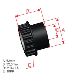 [5696.000.90] POLEA RUEDA LIBRE VOLKSWAGEN TOUAREG 2.5 TRANSPORTER T5 2.5 VOLVO XC90 18X16 070903201C 070903201E 5533