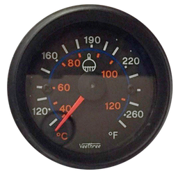 [16050840] MARCADOR TEMPERATURA AGUA MECANICO 200" 5.08M ARO NEGRO