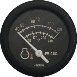 [16270810] MARCADOR TEMPERATURA AGUA ELECTRICO 24V 40Ø-120Ø ARO NEGRO