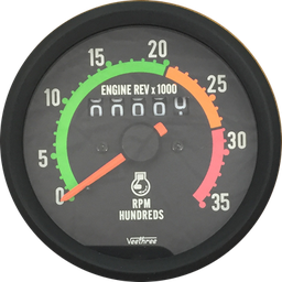 [16020972] TACOMETRO CON HOROMETRO MECANICO ESCALA COLOR ARO NEGRO