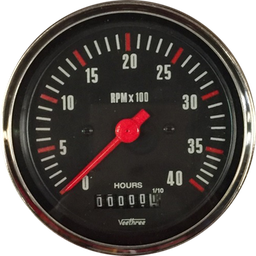 [16037113] TACOMETRO CON HOROMETRO ANALOGO ELECT SEÑAL PICK UP 0-4000 RPM 12 24V 85MM ARO CROMADO