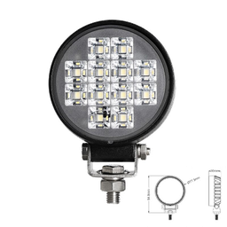 [28GL500] EXPLORADORA LED REDONDA 900LUMENS 77.5MM ALTO 94.8MM X 30MM PROFUNDIDAD 9-32V 12X1W