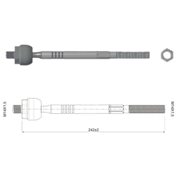 [51ZM-17011463] TERMINAL AXIAL FORD ECOSPORT 4X4 04 13 DIRECCION HIDRAULICA DERECHA-IZQUIERDA