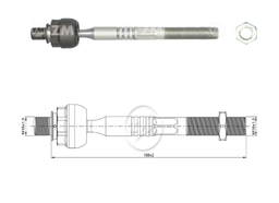 [51ZM-17011801] TERMINAL AXIAL HYUNDAI SANTAFE I - II 2005 - 2012 L:199RC:M16-1 50RP:M16-1 50TP:119N.MTC132N.M 