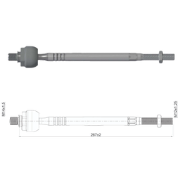 [51ZM-17011808] TERMINAL AXIAL HYUNDAI ATOS 98 08 DERECHA-IZQUIERDA