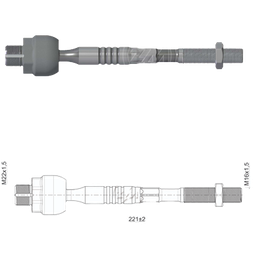 [51ZM-17021455] TERMINAL AXIAL FORD EDGE 09-15 MKX 07-15 L:220 RC:M22-1 50 RP:M16-1 50 TP:132N.M MTC:326N.M DERECHA-IZQUIERDA