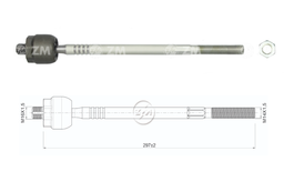 [51ZM-17021837] TERMINAL AXIAL NISSAN FRONTIER D40 08 16 NAVARA D23 14- L:297RC:M16-1 50RP:M14-1 50TP:119N.MTC86N.M 