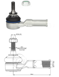 [51ZM-27011050] TERMINAL EXTERNA DIRECCION RENAULT MEGANE 