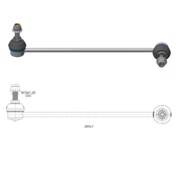 [51ZM-37011812] BIELETA BARRA ESTAB. DEL DER HYUNDAI ACCENT III VISION KIA RIO II 05 11 