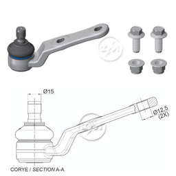 [51ZM-47012401] ROTULA CHEVROLET CHEVY (MECANICO) CORSA CAR:Ø15 0IC-PERNOØ15 0AGUJERO:Ø12 5 INFERIOR DER-IZQ