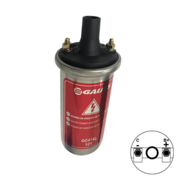 [29GC4143] BOBINA ENCENDIDO ELECTRONICO TIPO BOTELLA  ROJA  UNIVERSAL 12V 2P GC4143  GC4177  9220081067